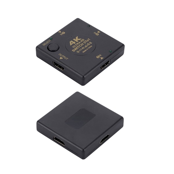 4K HDMI-switchboksvælger 3 i 1 ud Kvm o Extractor