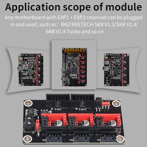 Bigtreetech-moduuli Btt Exp-mod V1.0 -ohjaimen laajennusmoduuli 3D-tulostinosille