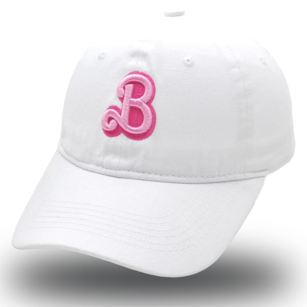 B Brevbroderi Barbie Girl Baseball Cap - Hvit, Rosa Broderi