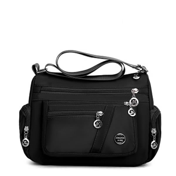 Vattentät nylon crossbody-handväska med en axelrem DarkBlue