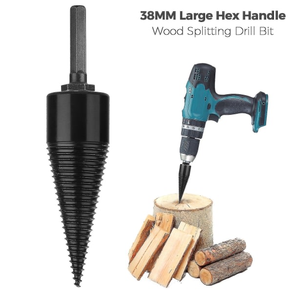 Industrial Wood Drills, Wood Cones, Hex Shanks, Wood Splitters, Screw Splitters, 38mm