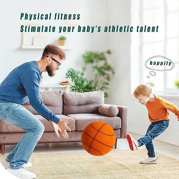 Tyst Basketboll 29,5 Tum, Standard Hush Handtag Basketboll, Tyst Basketboll Dribbling Inomhus Grön Green Number 5