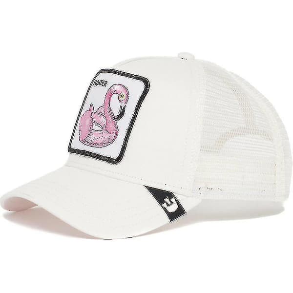 Sort Panter Mesh Cap til Voksne Sommer Baseball Cap Trucker Cap W- Flamingo