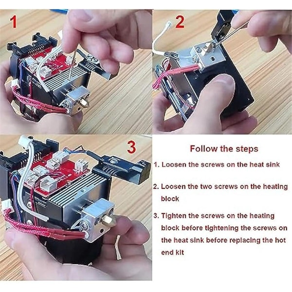 Printer Hot End Kit för Elegoo Neptune 3 Plus/Max Extruder Head Heater Break Silikonhölje Termistor med 4PCS Munstycken