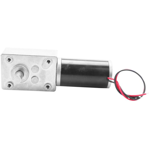 24V dobbeltakset DC snekkegirmotor Høy motormoment Mikro snekkegirmotor Fremover og revers Mikro motorhastighet 80RPM