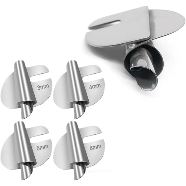 Sømfalsfod, bred sømfalsfod, sømfalsfod i rustfrit stål til symaskiner, til hjemme- og erhvervsbrug (4 stk., 3 mm - 6 mm) 4pcs 7 to 10mm