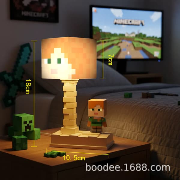 Element Byggkloss Lampa | Typ-C Uppladdningsbar LED Nattlampa**Creeper Creeper