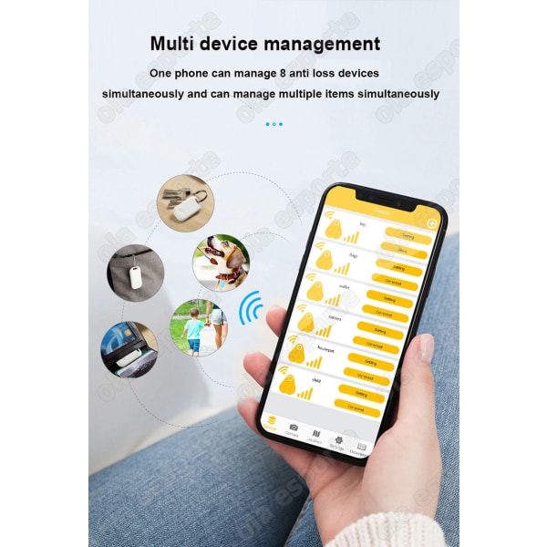 Bluetooth GPS Tracker Smart Finder Nyckel Sök GPS Tracker Barn Positionering Husdjur Tracker Pk AirTag för Ios Android white