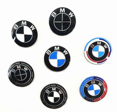 BM-W Emblem Bonnet Logo til Thunder sort og hvid Thunder sort og hvid Thunder black and white 56MM wheel cover