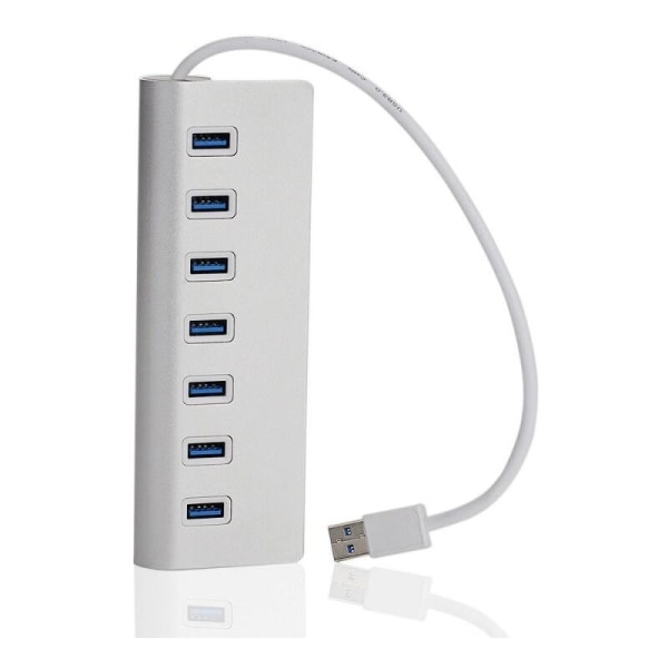 Aluminium USB 3.0 Hub, 7 Super Speed ​​​​USB 3.0-dataportar, kompatibilitet