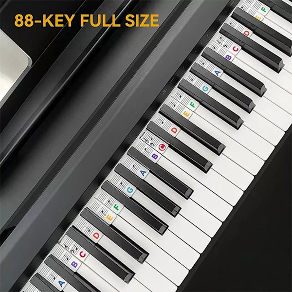 Flyttbare pianotastatur-etiketter Gjenbrukbare klistremerker Rainbow