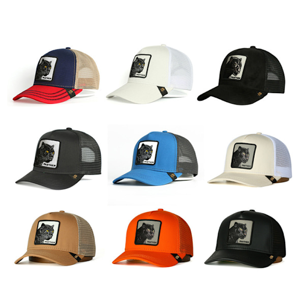 Musta Pantteri Mesh Keps Baseball Keps Trucker Keps - Oranss