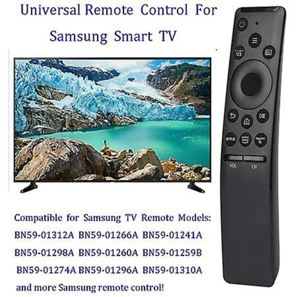 Universalfjärrkontrollersättning för Samsung Smart TV LCD LED UHD QLED TV-apparater, med Netflix, Prime Video-knappar