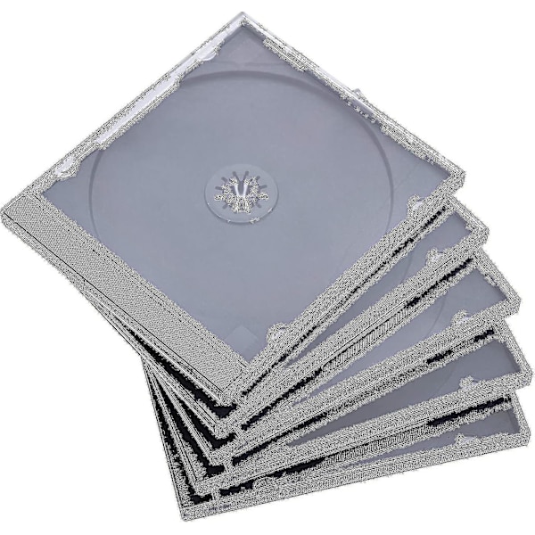 25 kpl vakiomuovi CD-koteloa mustalla tarjottimella -xdd