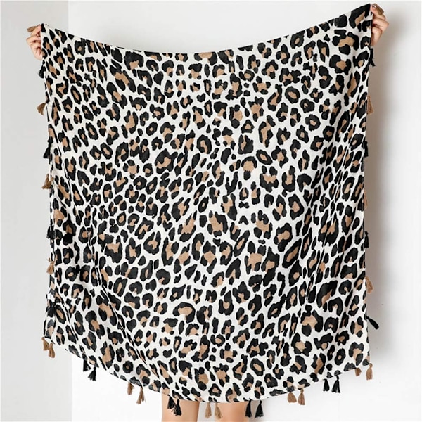 Leopardmönstrad damscarf - Pashmina-sjal