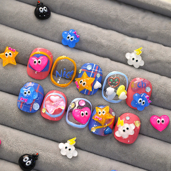 5 färger 8,5-11 mm 20 st Nail Art Rhinestones Kristallpärlor 3D Ti