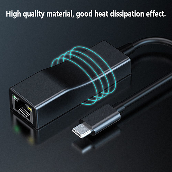Ethernet-sovitin Type-C - RJ45 USB 3.1