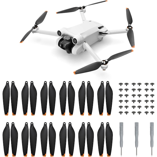 24 Pieces Mini 3 Pro PC Propellers, Drone Compatible with Black