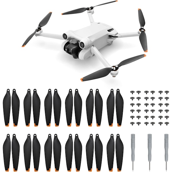 24 stk. Mini 3 Pro PC-propeller, drone kompatibel med sort