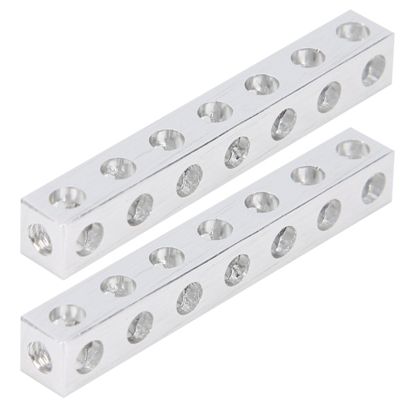 2 kpl 7-reikäinen neliöputki 3106-0007-0056 Robotin rakenneosan lisävarusteet 8 x 8 x 56 mm