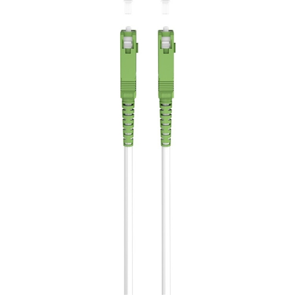Goobay Fiberoptisk kabel (FTTH), Singlemode (OS2) Vit, vit (Simplex), 2 m plugg SC-APC (8°) > plugg SC-APC (8°), halogenfri kabelhölje (LSZH) 24
