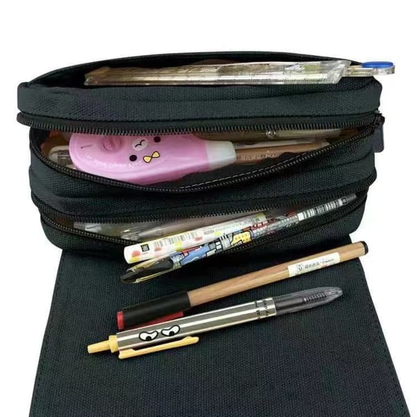 KATSEYE Dubbellager Pennfodral, Stor Kapacitet Flip Pennpåse, Skolmaterial Organizer**2 2