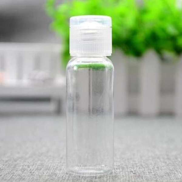 12 st (20 ml / 0,67 oz) Rena tomma plastprover för kosmetika