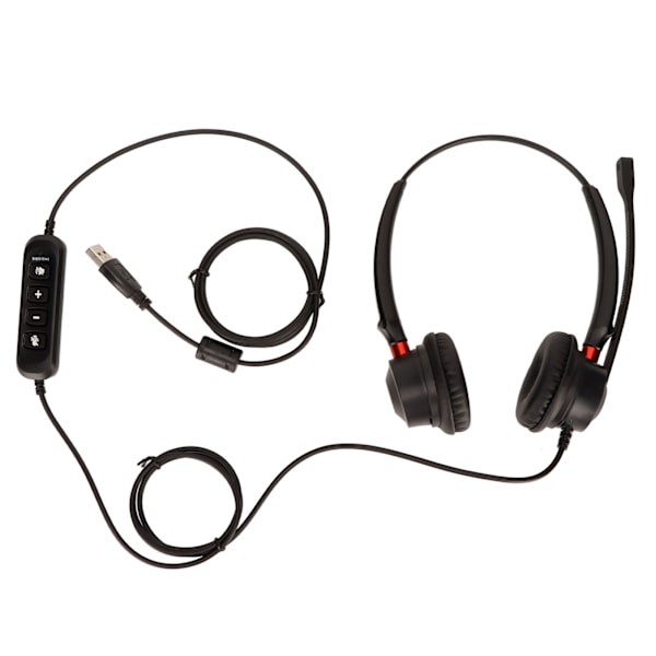 Telefon headset volumjustering mikrofon mute USB binaural kundeservice headset for telemarketing selskaper