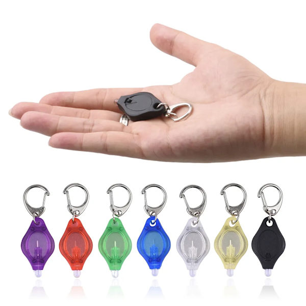10 kappaleen taskulamppu avaimenperällä, mini LED-taskulamppu avaimenperällä, hätätilanteisiin sopiva kirkas taskulamppu, retkeilyvalo, reppuvalo ulkokäyttöön