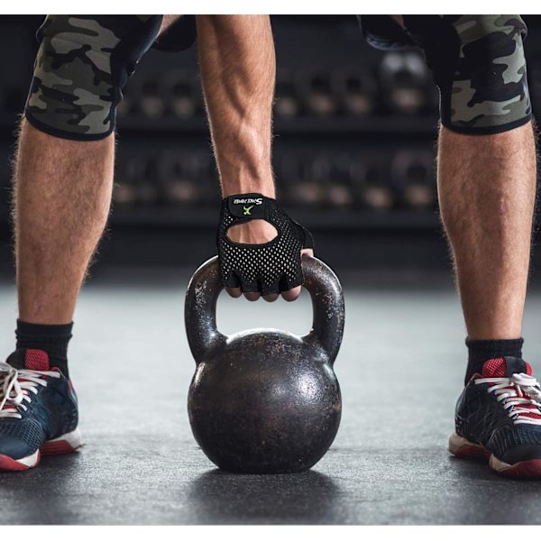 1 Par Fitnesshandskar Viktlyftningshandskar för Kvinnor Män Lätt Andningsbara Gymhandskar för Träning (Svart, M)