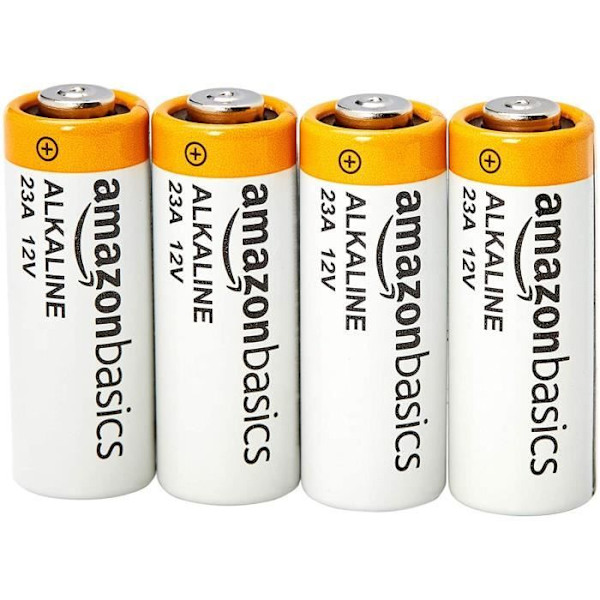 Basics 23A 12V vit alkaliskt batteripaket med 4