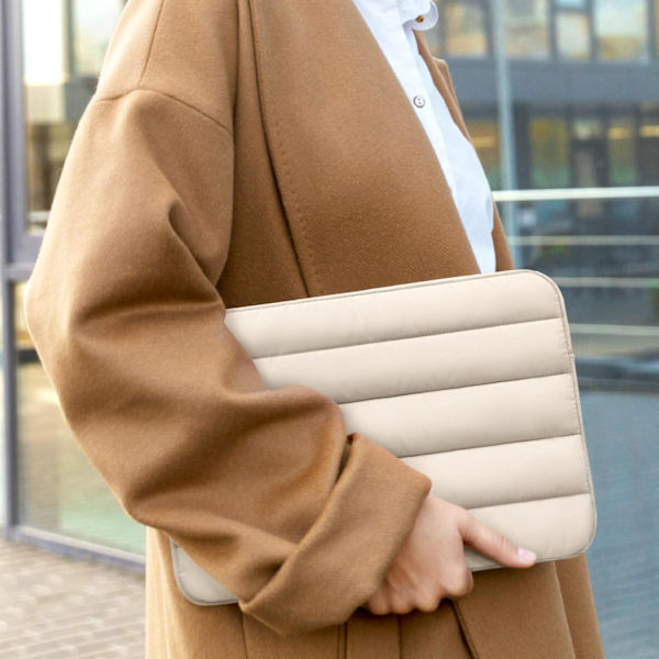 Computer taske beskyttende etui, laptop etui, beige dame laptop etui, 13 tommer