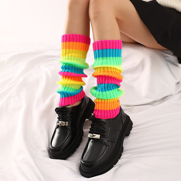 Naisten muotileggingsit 80-luvun ribitehosteella Rainbow