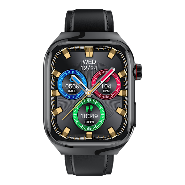 INF Smartwatch EKG, puls, blodtryk, søvn, skridttæller Svart Sort