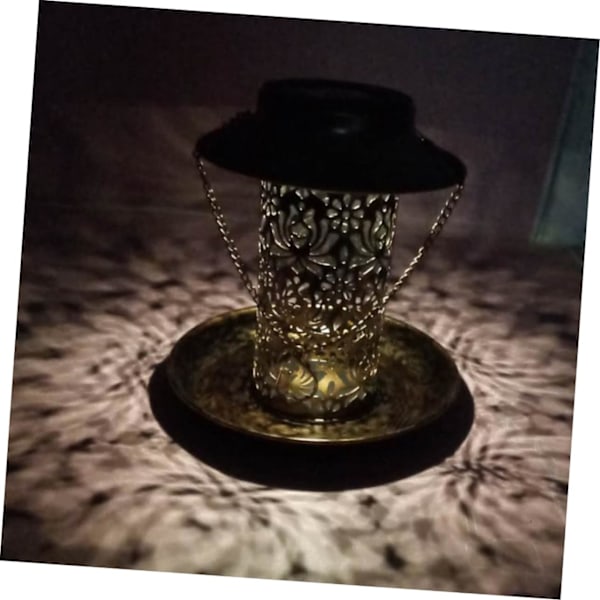 2 stk Hagefuglmater Metall Kolibrimater Solhage Lykt Utendørs Solcellelys Peanøttmater Sollamper Utendørs Henge Sol