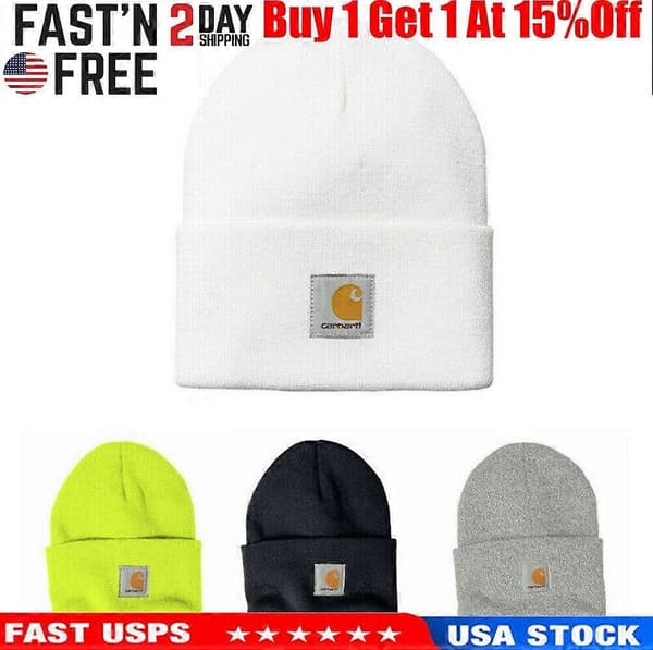 Unisex Akryl Watch Hat Mössa Vinter Stickad Mössa Autentisk A18 Herr Dam wathet