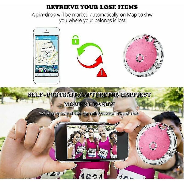 2024 4-pack Mini GPS-tracker Vattentät Bärbar Bluetooth-tracker för Bagage/Barn/Husdjur/Katt/Hund Premium