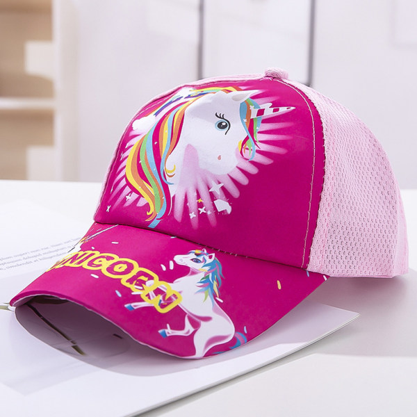 Enhörning Mesh Baseball Cap Snapback Sommarhatt Barn Flicka Pojke Unicorn