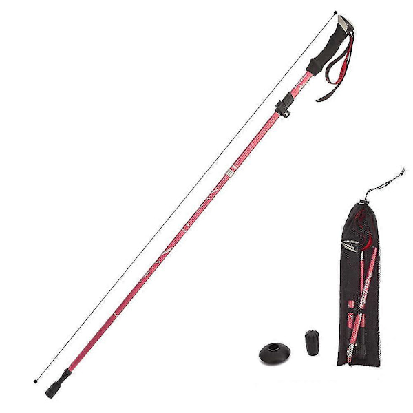 5-delt foldbar vandrestav vandrestav vandring Naturehike Antishock lilla[qb] purple 110-130cm