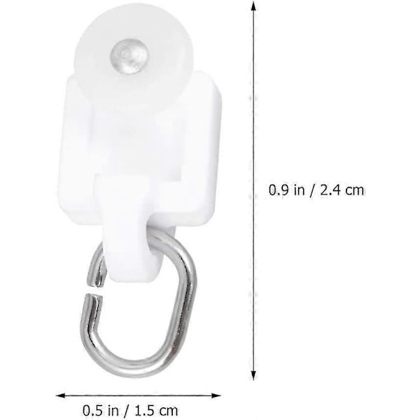 Verhokiskot rullat, hiljaiset pyörät, rullakoukut, pallopyörät, 50 kpl (2,4 x 1,5 x 1 cm)