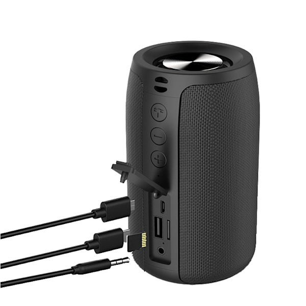 Trådlös bärbar Bluetooth Boombox-högtalare black