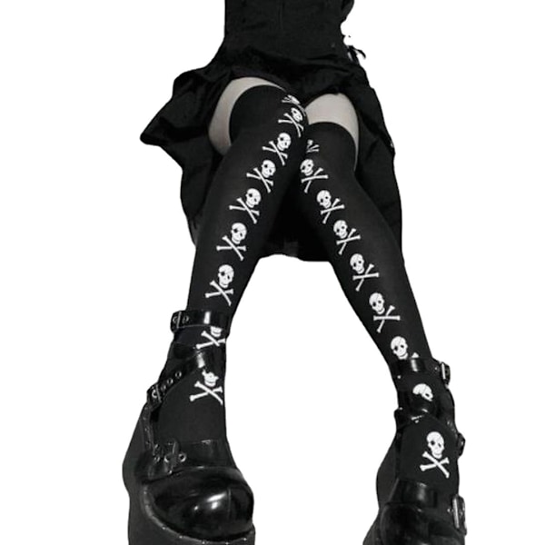Par Cosplay Dekorativa Dödskallesockor Halloween Benskydd