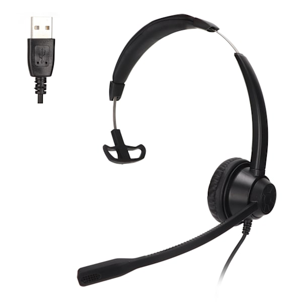 Enkeltsidet øretelefon headset USB Business Headset med støjreducerende mikrofon til Call Center