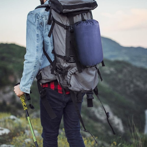 1 stk sovepose for voksne, enkel sovepose for voksne for 3 årstider, lett camping og fotturer Navy Blue