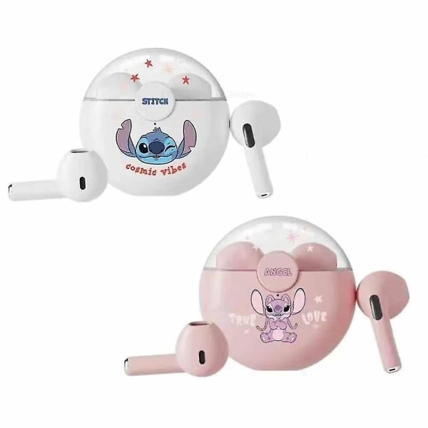 Kids Stitch Angel Trådløse Bluetooth 5.3 Hodetelefoner Hifi Lyd Øretelefoner - Stitch