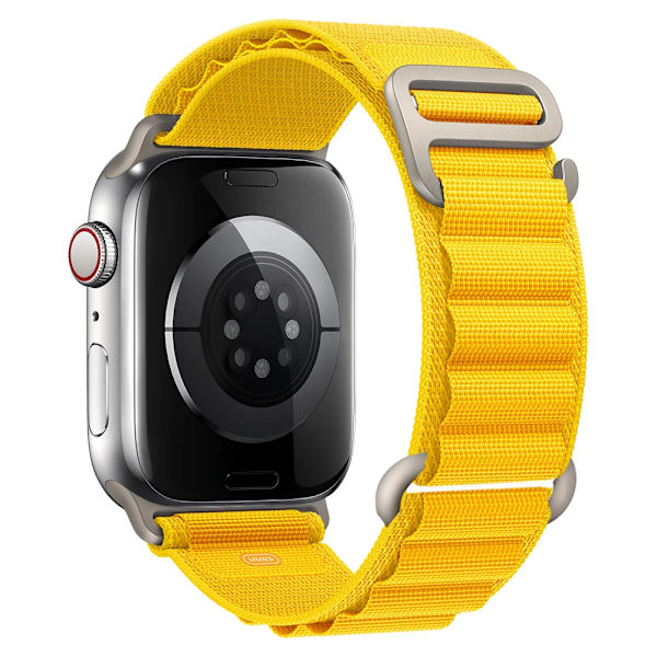 Alpin-lenkki Apple Watch -rannekkeelle 49mm 44mm 40mm 45mm 41mm 42mm 38mm 49 44 45 mm rannekoru iWatch sarja 7 6 3 se 8 Ultra 49 ranneke keltainen yellow 42 44 45-ultra 49mm