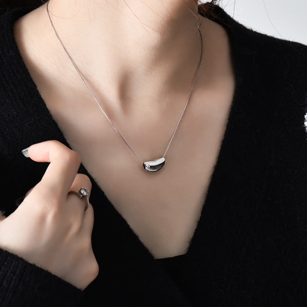 S925 Silver Halsband Klassisk Mors Dag Present till Kvinnor och Flickor Beanie Box