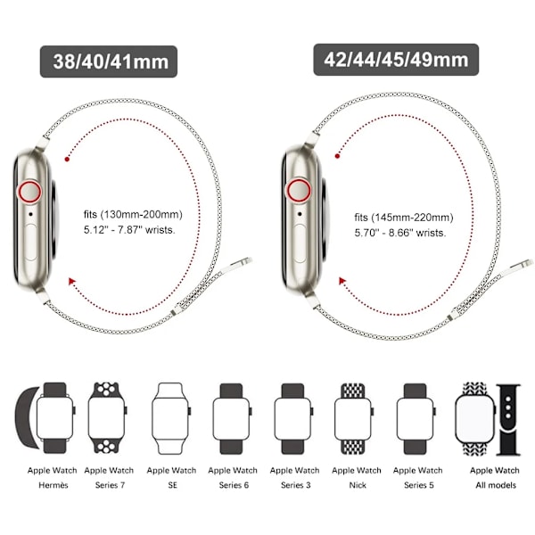 Milanese-ranneke Apple Watch Band Ultra 49MM 41mm 40mm 44mm 38mm 42mm TPU-näytölle Iwatch Series 9 8 7 6 SE 5 4 Correa 45mm ruusukulta Rose Gold 44mm-Series 6 5 4 SE