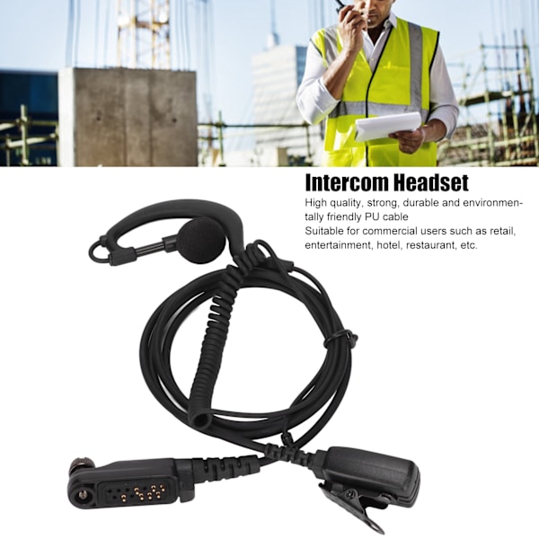 Walkie Talkie Headset 2-vägs radioheadset för Hytera PD600 PD602 PD605 PD662 PD665 PD680 PD682 PD685 X1e X1p