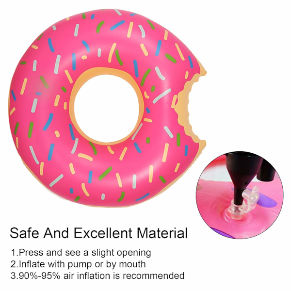 Simring Vuxen Simring Donut Uppblåsbar Simring 120 cm Stora Sommar Vattenleksaker Strandleksak